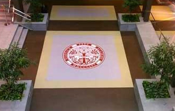 norwich free academy logo on tiles
