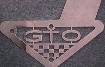 GTO logo waterjet metal cutting