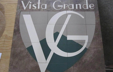 Vista grande logo on tiles