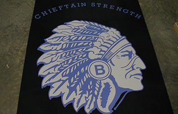 chieftain logo on rubber tile